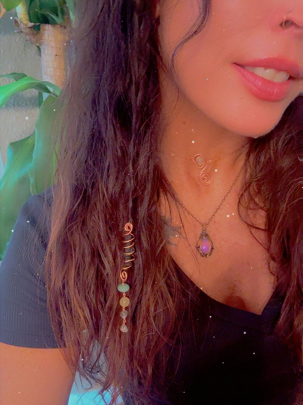 Spirl boho hir gems in show